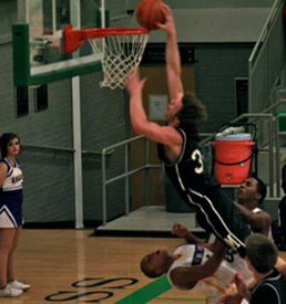 Matt Christiansen brought the crowd to its feet with this dunk Saturday night.